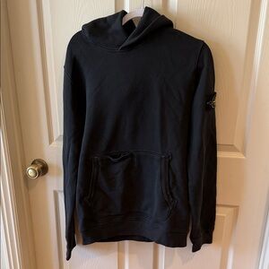 Stone Island Black Hooded Big Pocket Pullover Sweatshirt Sz M.